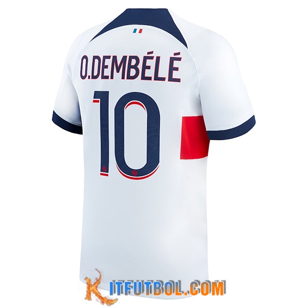 Camisetas De Futbol PSG (O.DEMBÉLÉ #10) 2023/2024 Segunda