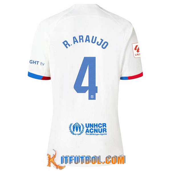 Camisetas De Futbol Barcelona (R. ARAUJO #4) 2023/2024 Segunda