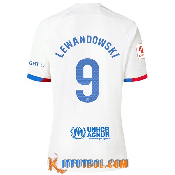 Camisetas De Futbol Barcelona (LEWANDOWSKI #9) 2023/2024 Segunda