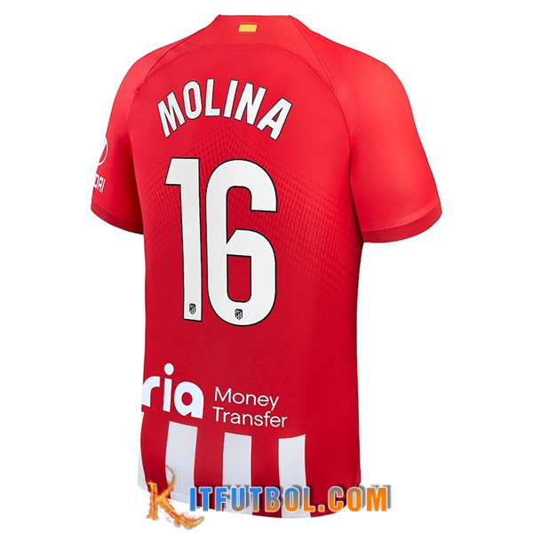 Camisetas De Futbol Atletico Madrid (NAHUEL MOLINA #16) 2023/2024 Primera