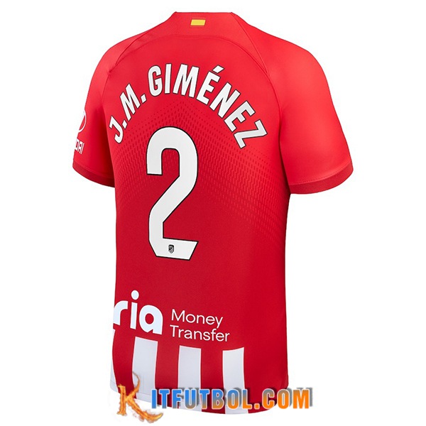 Camisetas De Futbol Atletico Madrid (J.M. GIMÉNEZ #2) 2023/2024 Primera