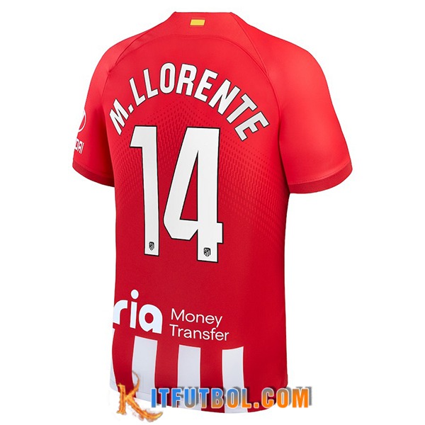 Camisetas De Futbol Atletico Madrid (M. LLORENTE #14) 2023/2024 Primera
