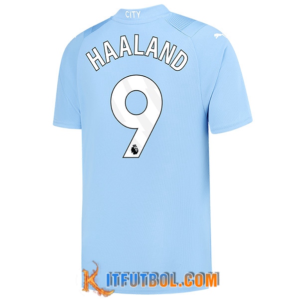 Camisetas De Futbol Manchester City (HAALAND #9) 2023/2024 Primera