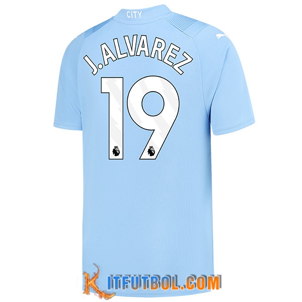 Camisetas De Futbol Manchester City (J.LVAREZ #19) 2023/2024 Primera