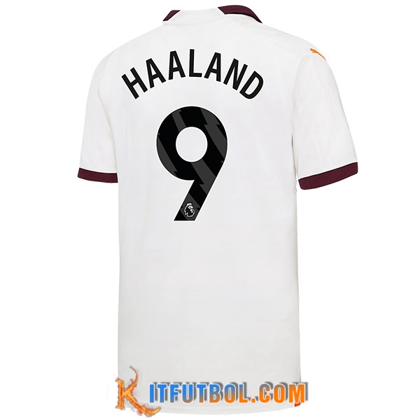 Camisetas De Futbol Manchester City (HAALAND #9) 2023/2024 Segunda