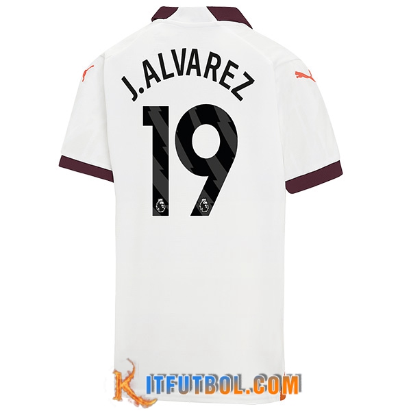 Camisetas De Futbol Manchester City (J.LVAREZ #19) 2023/2024 Segunda