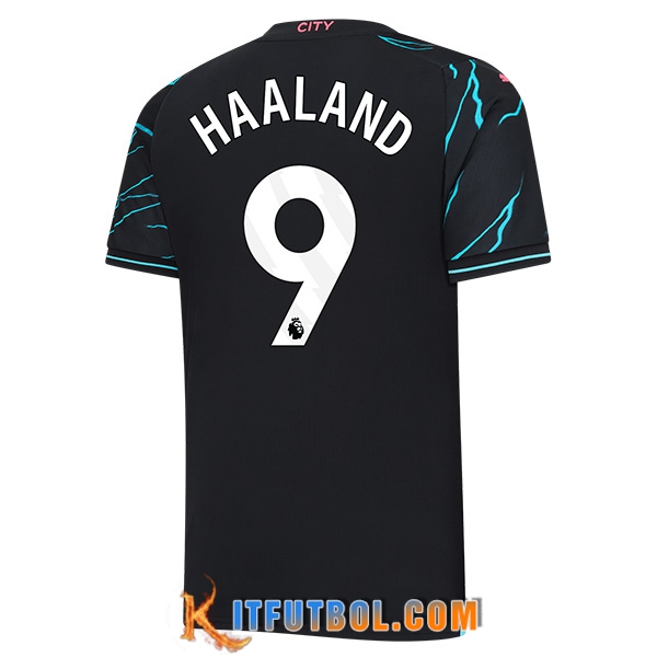 Camisetas De Futbol Manchester City (HAALAND #9) 2023/2024 Tercera