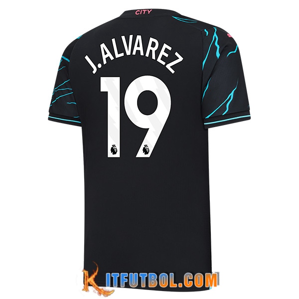 Camisetas De Futbol Manchester City (J.LVAREZ #19) 2023/2024 Tercera