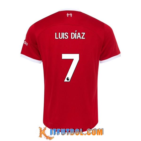 Camisetas De Futbol Liverpool (LUIS DÍAZ #7) 2023/2024 Primera