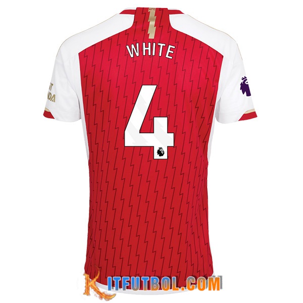 Camisetas De Futbol Arsenal (WHITE #4) 2023/2024 Primera