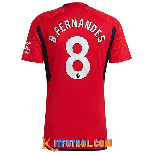 Camisetas De Futbol Manchester United (B. FERNANDES #8) 2023/2024 Primera