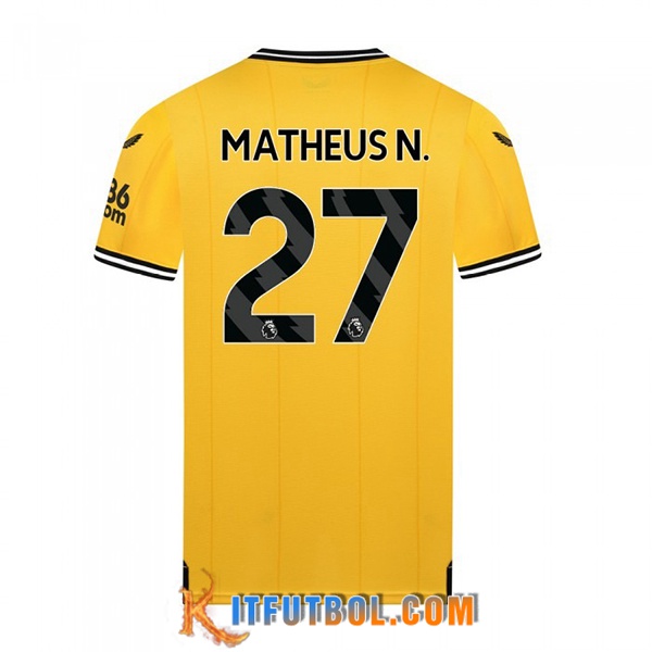 Camisetas De Futbol Wolves (MATHEUS N. #27) 2023/2024 Primera