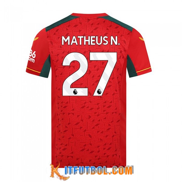 Camisetas De Futbol Wolves (MATHEUS N. #27) 2023/2024 Segunda