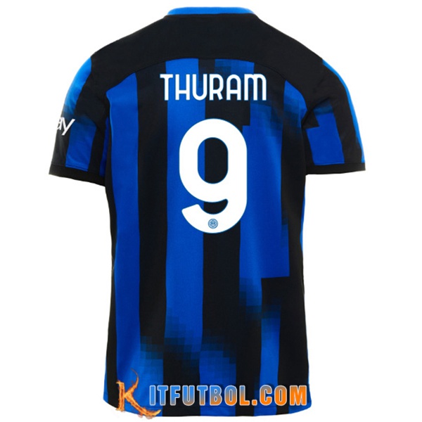 Camisetas De Futbol Inter Milan (THURAM #9) 2023/2024 Primera