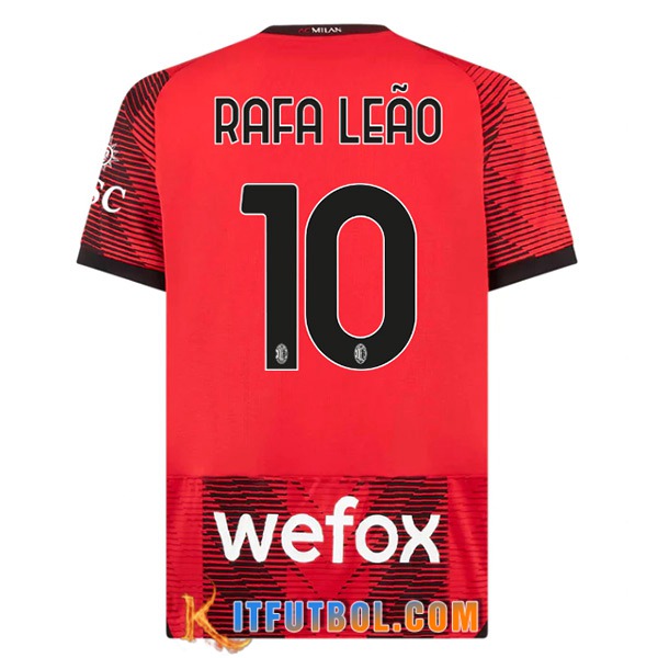 Camisetas De Futbol AC Milan (RAFAEL LEÃO #10) 2023/2024 Primera