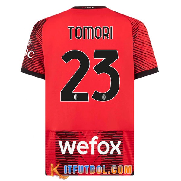 Camisetas De Futbol AC Milan (TOMORI #23) 2023/2024 Primera