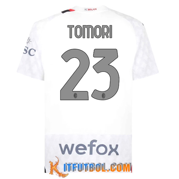 Camisetas De Futbol AC Milan (TOMORI #23) 2023/2024 Segunda