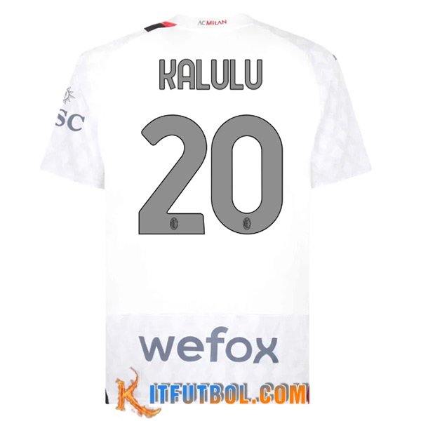 Camisetas De Futbol AC Milan (KALULU #20) 2023/2024 Segunda