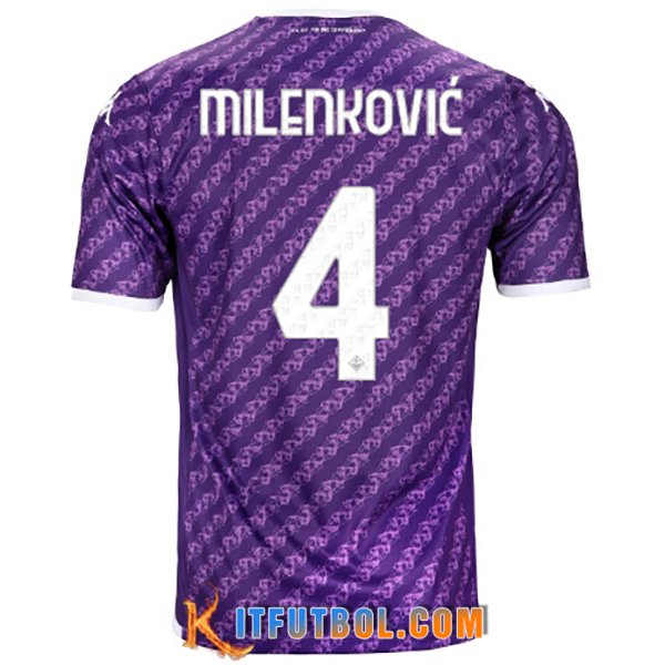 Camisetas De Futbol ACF Fiorentina (MILENKOVIC #4) 2023/2024 Primera