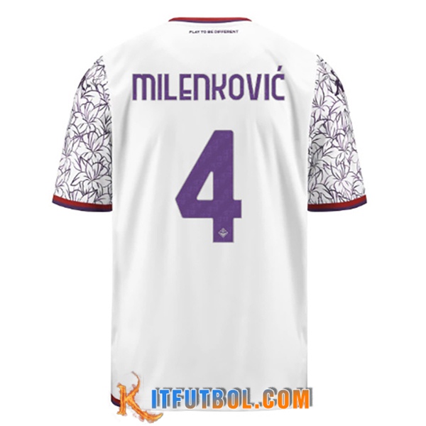 Camisetas De Futbol ACF Fiorentina (MILENKOVIC #4) 2023/2024 Segunda