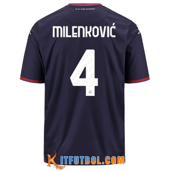 Camisetas De Futbol ACF Fiorentina (MILENKOVIC #4) 2023/2024 Tercera