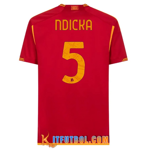 Camisetas De Futbol As Rome (NDICKA #5) 2023/2024 Primera