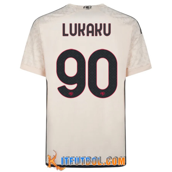 Camisetas De Futbol As Rome (LUKAKU #90) 2023/2024 Segunda