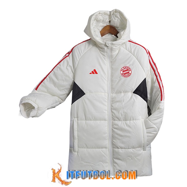 Nueva Plumas Con Capucha Bayern Munich Blanco 2023/2024