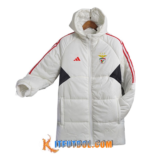 Nueva Plumas Con Capucha Benfica Blanco 2023/2024