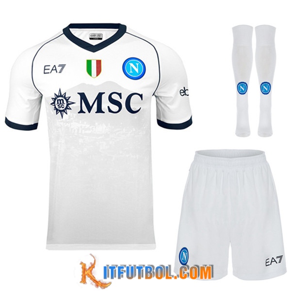 Camisetas Futbol SSC Napoli Segunda (Cortos + Calcetines) 2023/2024