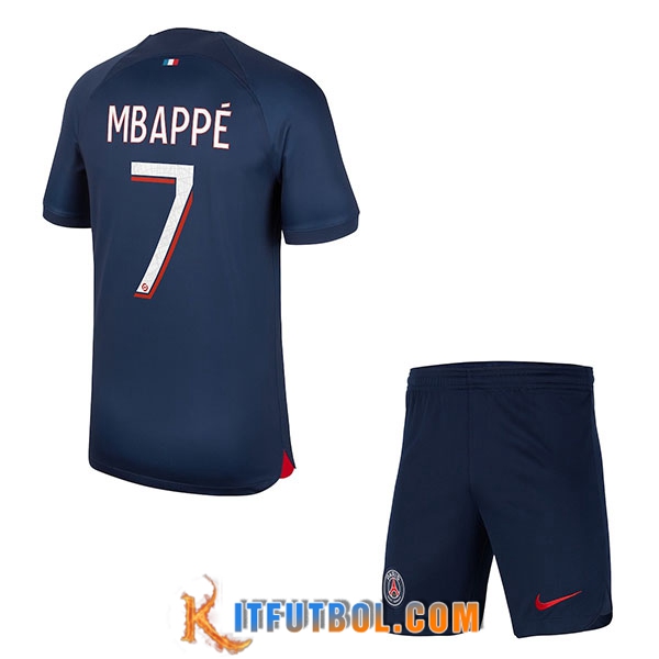 Camisetas De Futbol PSG (MBAPPÉ #7) Ninos 2023/2024 Primera
