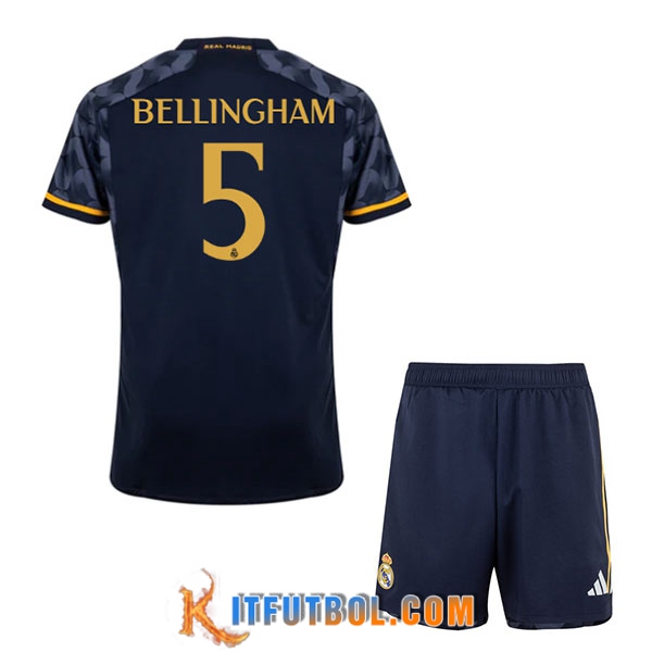 Camisetas De Futbol Real Madrid (BELLINGHAM #5) Ninos 2023/2024 Segunda