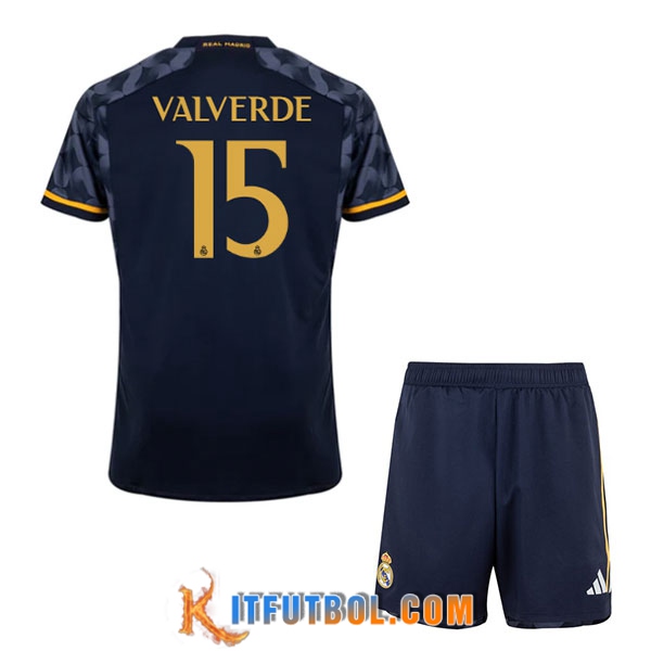 Camisetas De Futbol Real Madrid (VALVERDE #15) Ninos 2023/2024 Segunda