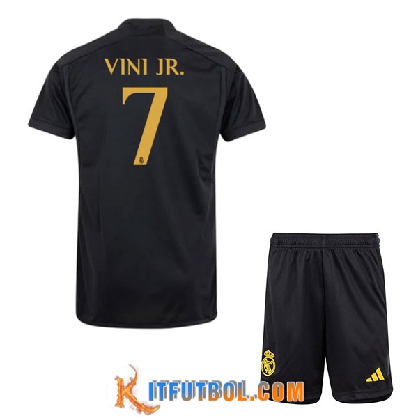 Camisetas De Futbol Real Madrid (VINI JR. #7) Ninos 2023/2024 Tercera