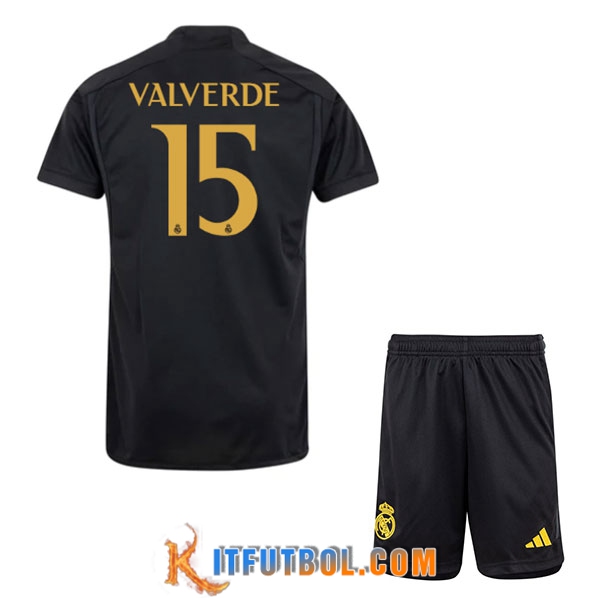 Camisetas De Futbol Real Madrid (VALVERDE #15) Ninos 2023/2024 Tercera