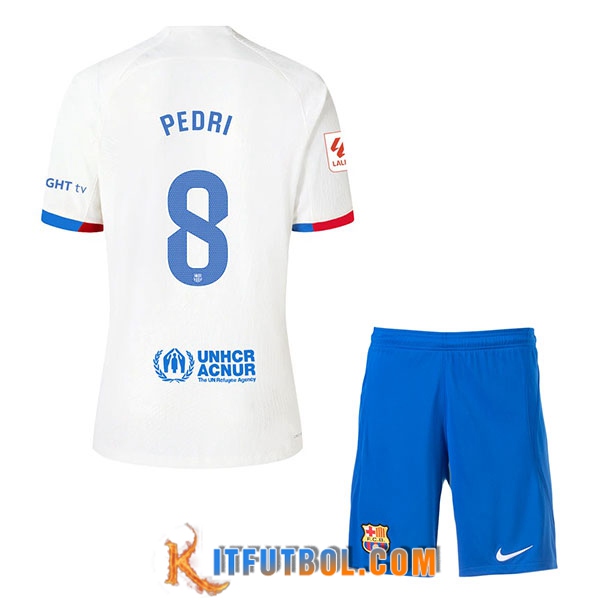 Camisetas De Futbol Barcelona (PEDRI #8) Ninos 2023/2024 Segunda