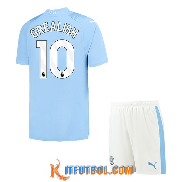 Camisetas De Futbol Manchester City (GREALISH #10) Ninos 2023/2024 Primera