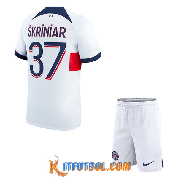 Camisetas De Futbol PSG (SKRINIAR #37) Ninos 2023/2024 Segunda