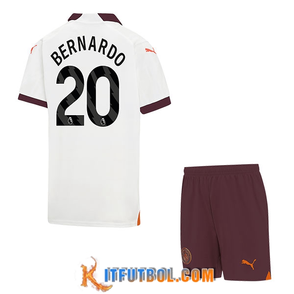 Camisetas De Futbol Manchester City (BERNARDO #20) Ninos 2023/2024 Segunda