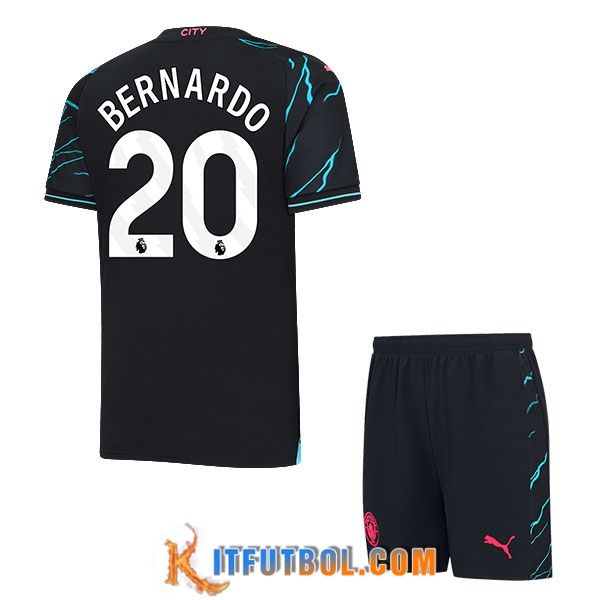 Camisetas De Futbol Manchester City (BERNARDO #20) Ninos 2023/2024 Tercera