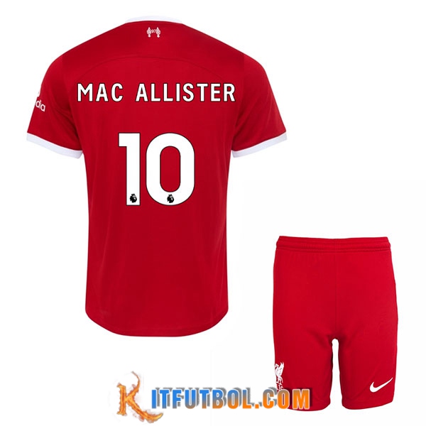 Camisetas De Futbol Liverpool (MAC ALLISTER #10) Ninos 2023/2024 Primera