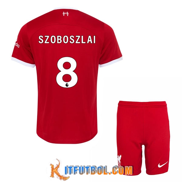 Camisetas De Futbol Liverpool (SZOBOSZLAI #8) Ninos 2023/2024 Primera