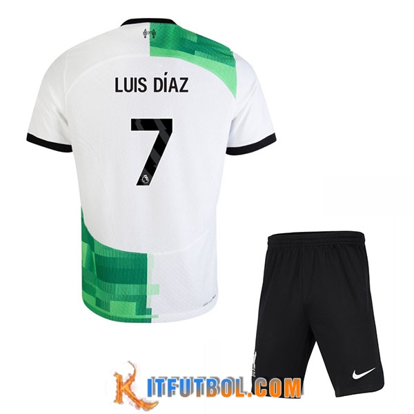 Camisetas De Futbol Liverpool (LUIS DÍAZ #7) Ninos 2023/2024 Segunda