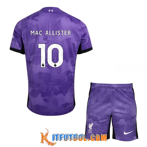 Camisetas De Futbol Liverpool (MAC ALLISTER #10) Ninos 2023/2024 Tercera