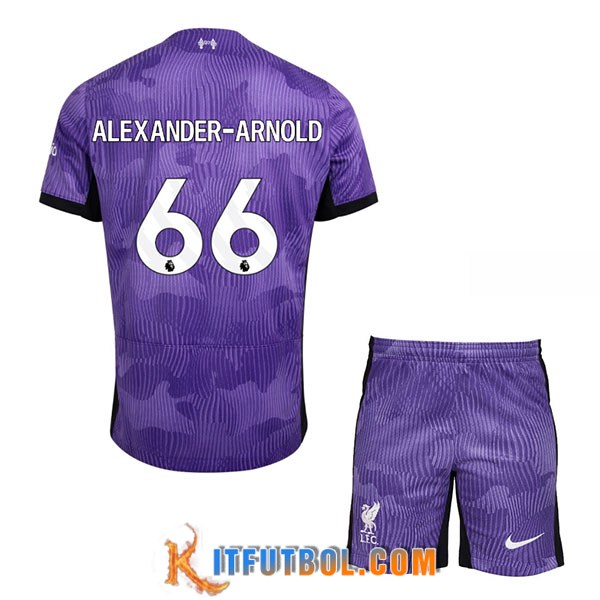 Camisetas De Futbol Liverpool (ALEXANDER-ARNOLD #66) Ninos 2023/2024 Tercera