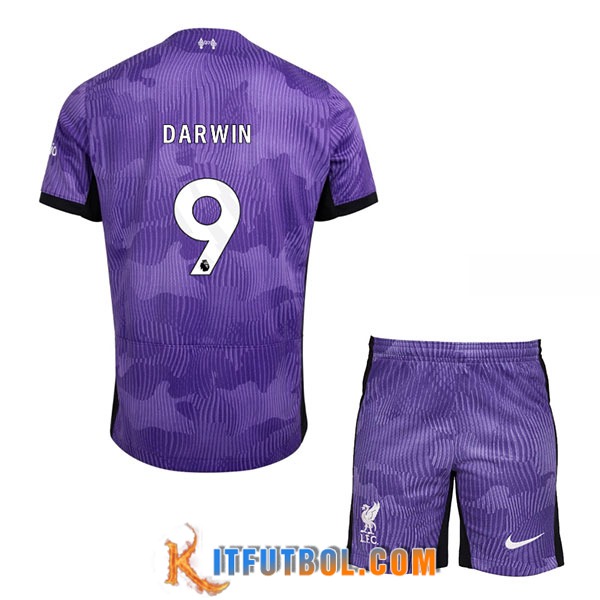 Camisetas De Futbol Liverpool (DARWIN #9) Ninos 2023/2024 Tercera