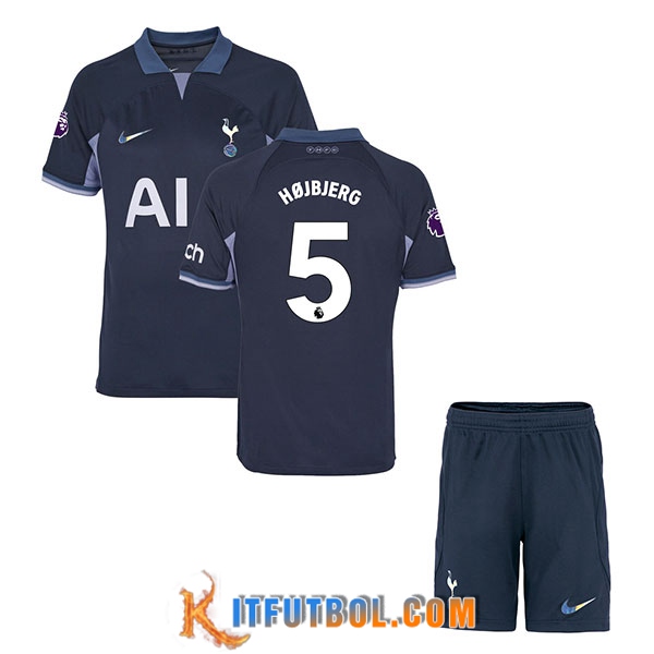 Camisetas De Futbol Tottenham Hotspur (HÖJBJERG #5) Ninos 2023/2024 Segunda