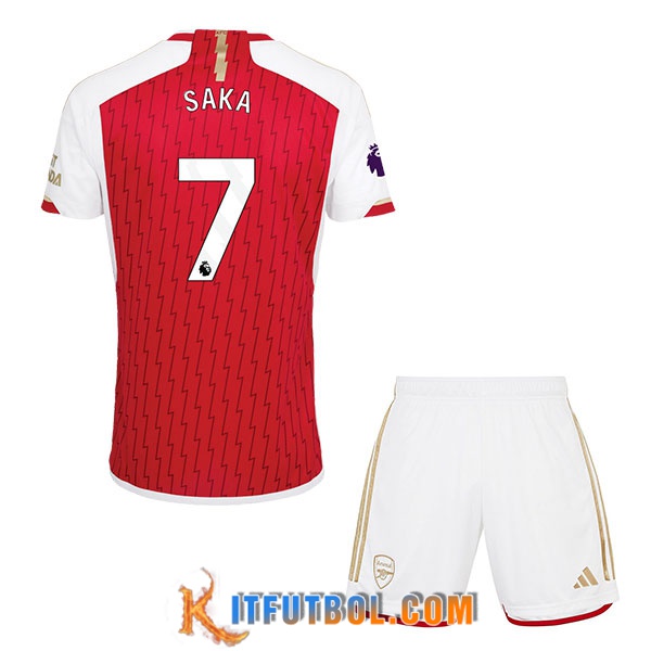 Camisetas De Futbol Arsenal (SAKA #7) Ninos 2023/2024 Primera