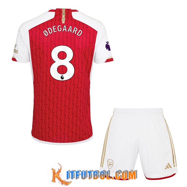 Camisetas De Futbol Arsenal (ØDEGAARD #8) Ninos 2023/2024 Primera