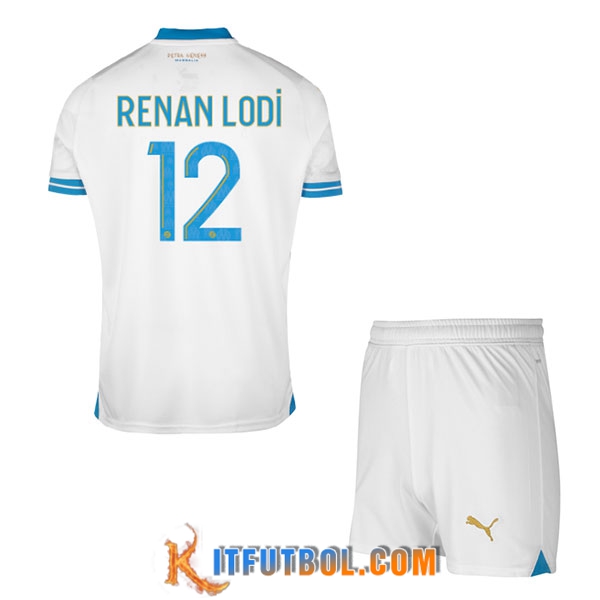 Camisetas De Futbol Marsella (RENAN LODI #12) Ninos 2023/2024 Primera